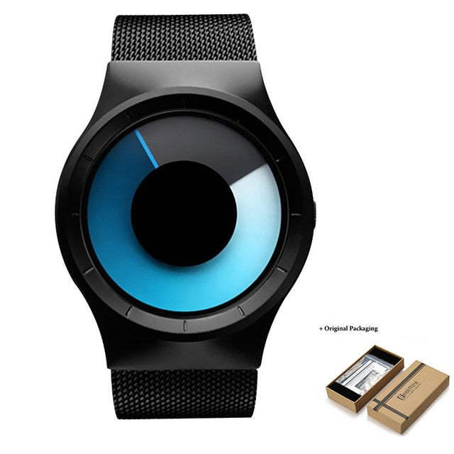 Men's Casual Party Watch. Cool Neon Quartz Steel Mesh Watch. WickedYo